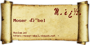 Moser Ábel névjegykártya