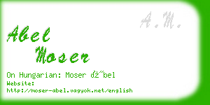 abel moser business card